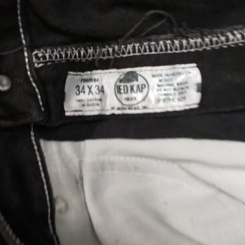 RED KAP MENS WORK JEANS 👖 SIZE 34X34 - Picture 3 of 5